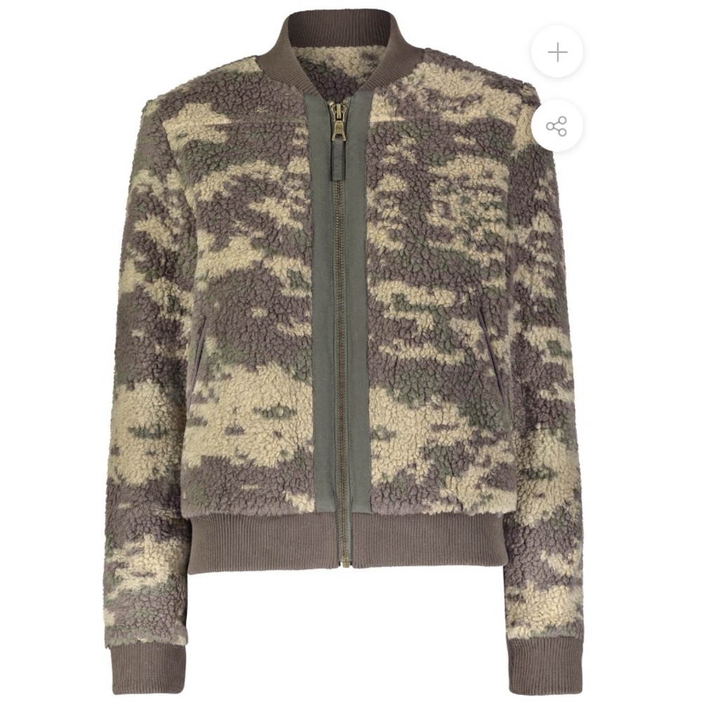 NWT Marrakech Clothing Camo Sherpa Bomber Jacket